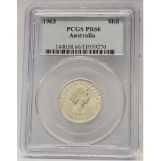 AUSTRALIA 1963 .  ONE 1 SHILLING . PROOF